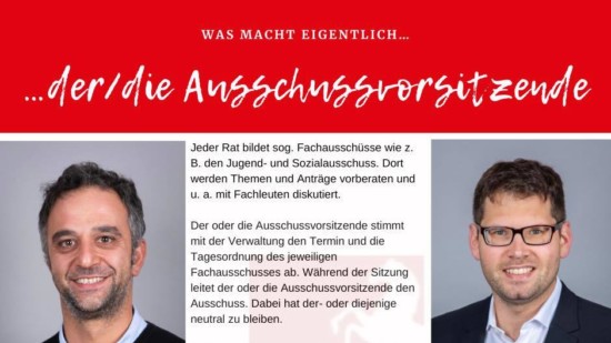 Die Ausschussvorsitzenden der SPD-Fraktion
